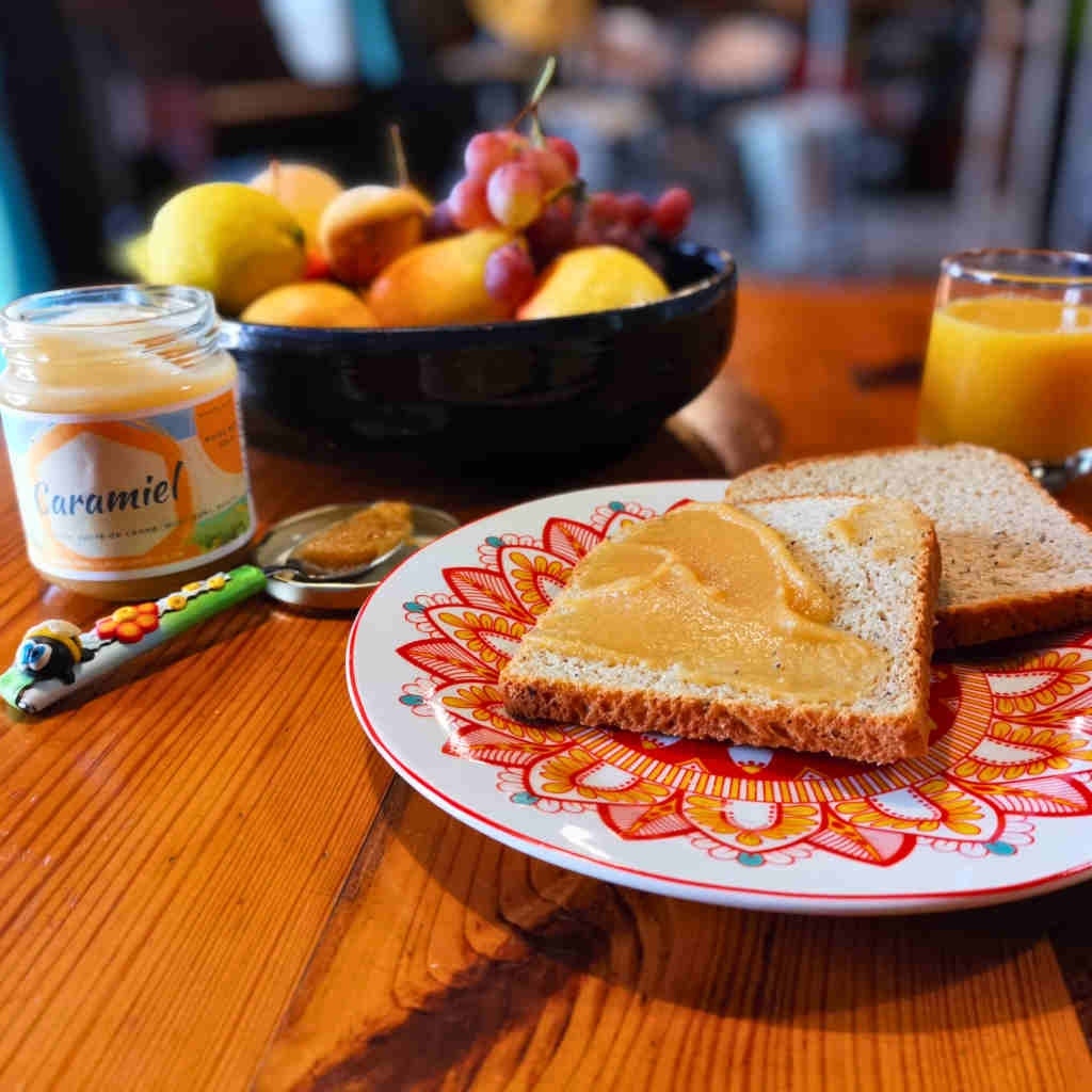 Suggestion presentation Caramiel  pâte à tartiner au miel  pot de 225g