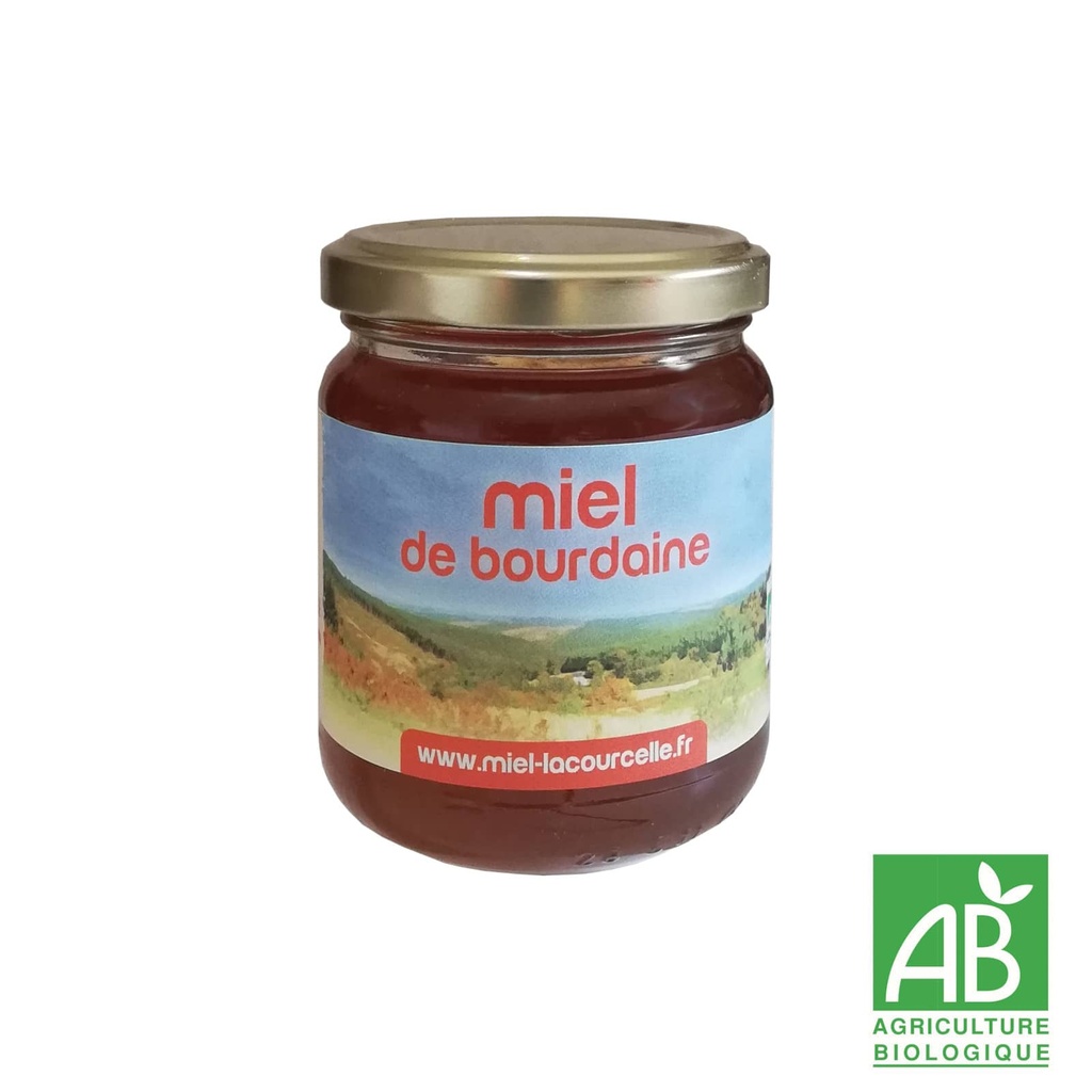 Miel de bourdaine Bio origine France - pot de 250 g