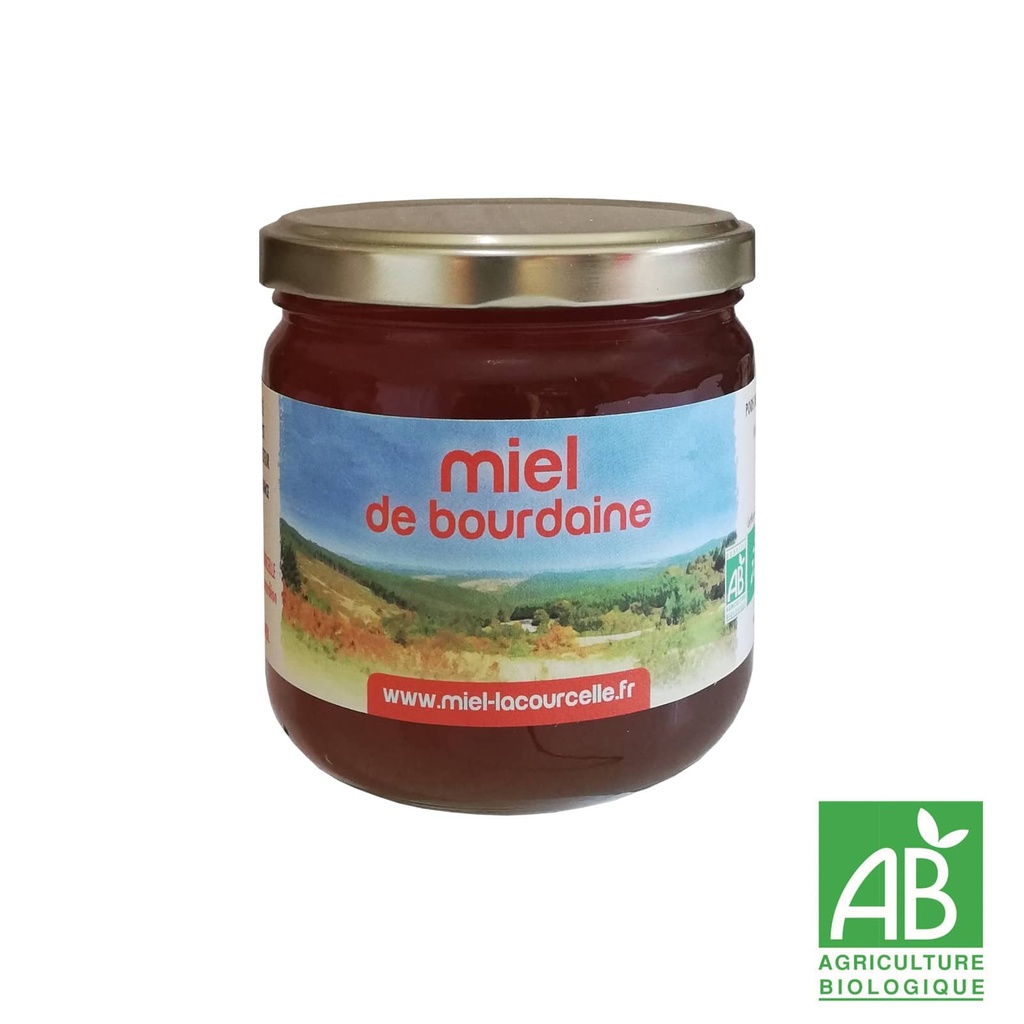 Miel de bourdaine Bio origine France - pot de 500 g