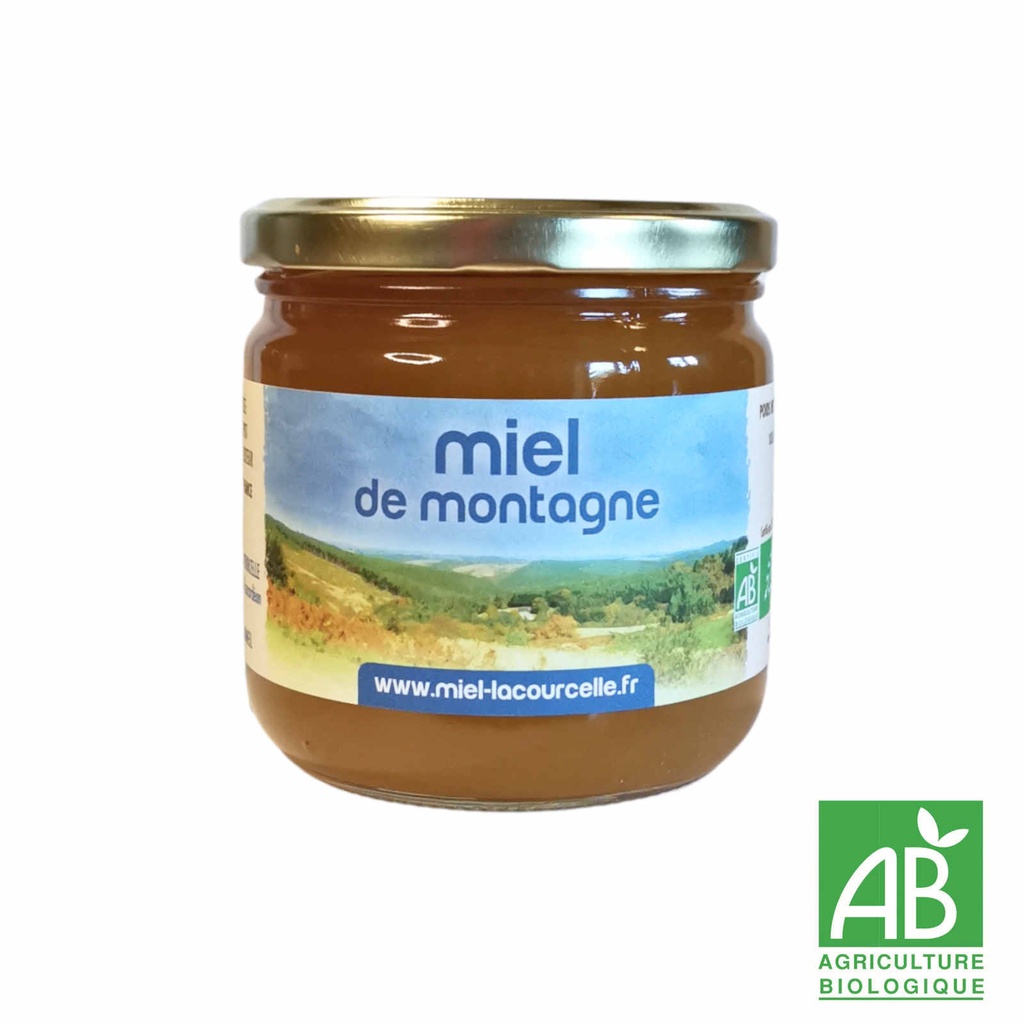 Miel de montagne Bio origine France - pot de 500 g