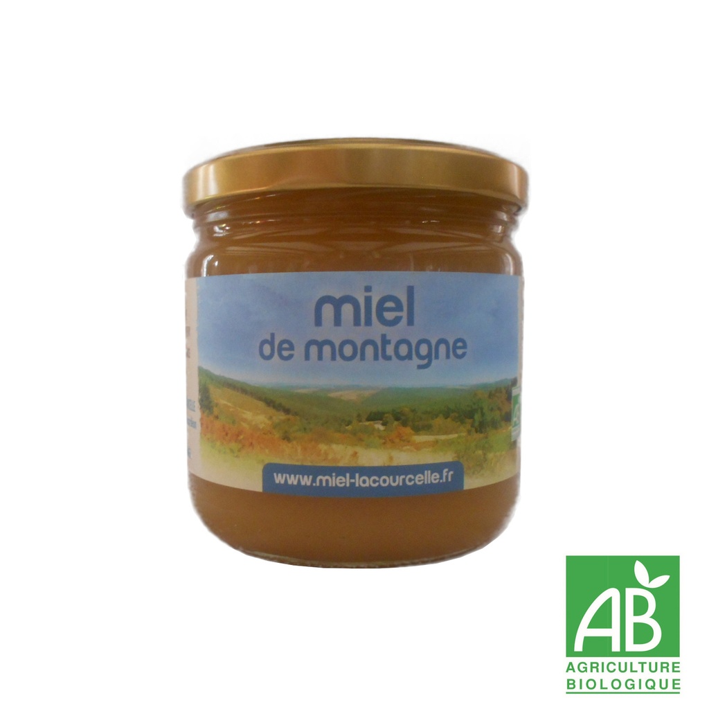 Miel de montagne Bio origine France - pot de 500 g
