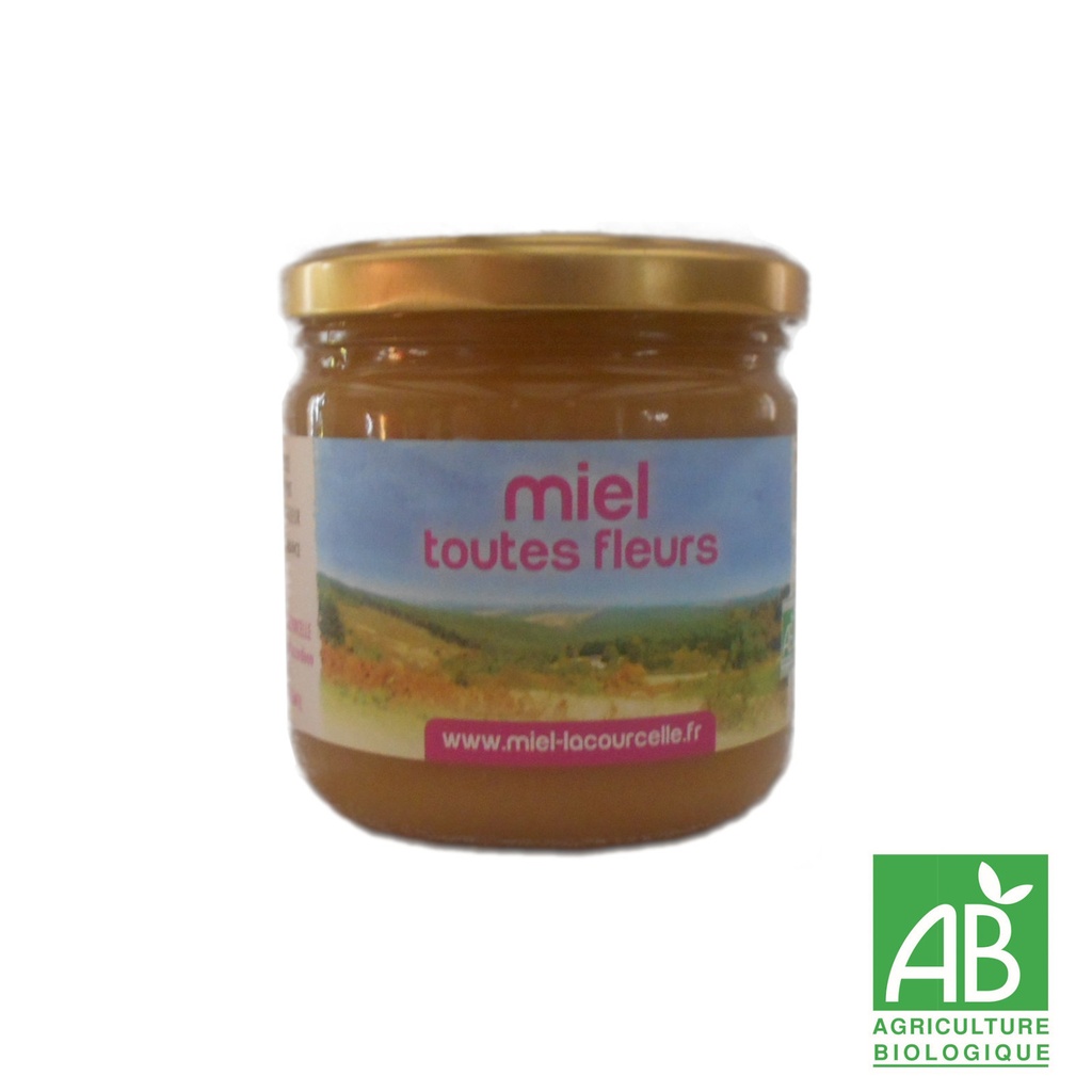 Miel toutes fleurs Bio origine France - pot de 500 g