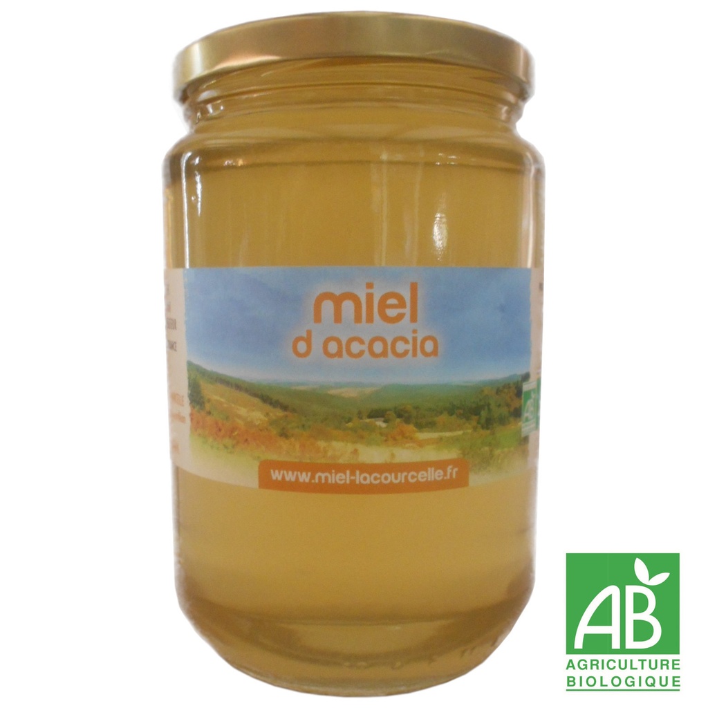 Miel d'acacia Bio - pot de 1 kg