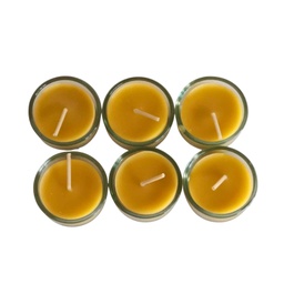[BCPX6] bougie chauffe plat 100% cire d'abeille bio [lot de 6]